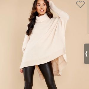 Last to Love cowl neck sweater in Oatmeal- Red Dress Boutique